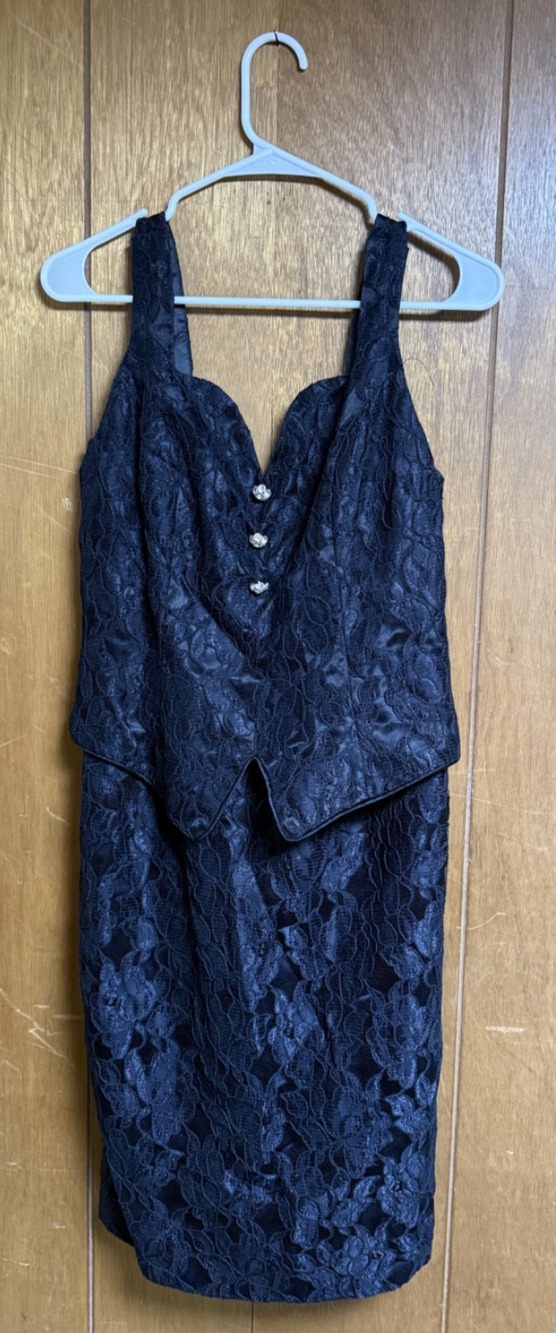 Scott McClintock Black Lace Sleeveless Formal Dress Women's Size 10